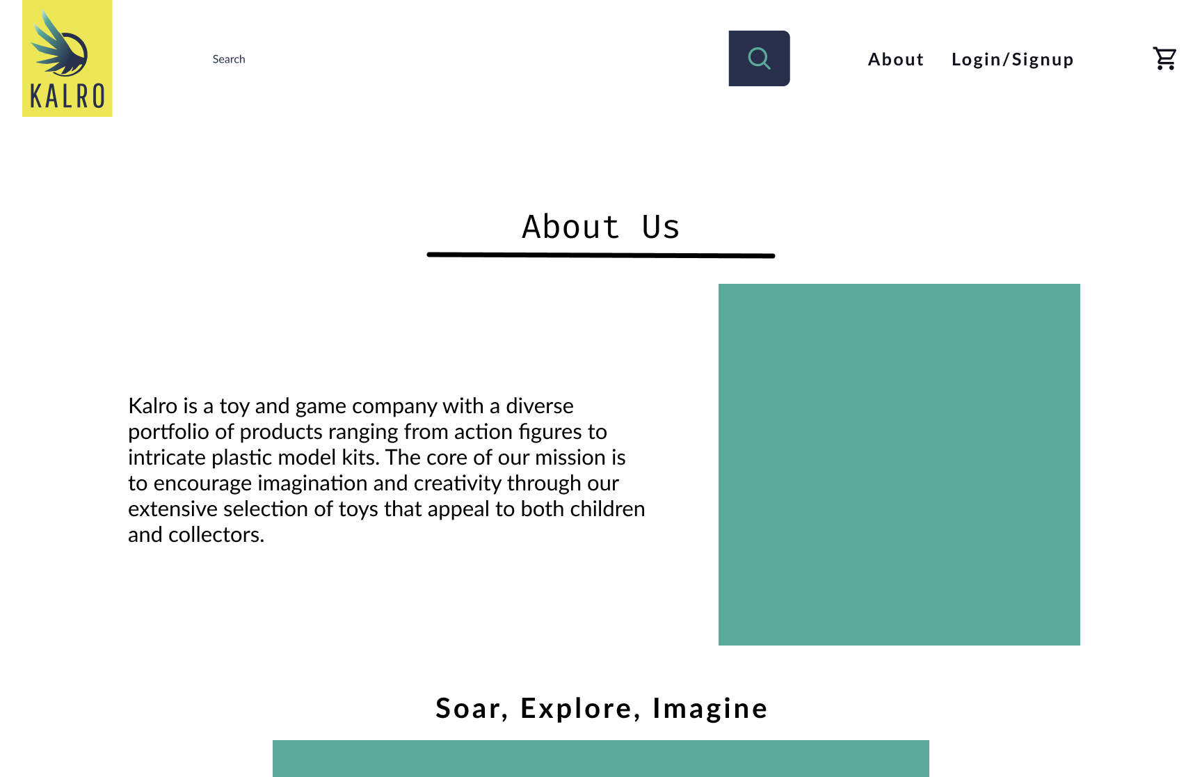 about page mockup